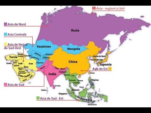 Asia - Political Map - geography lesson - geography of continents