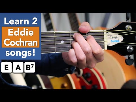 Learn to play "Summertime Blues" AND "C'mon Everybody" by Eddie Cochran - Easy Guitar Songs