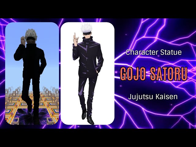 Gojo Satoru Jujutsu Kaisen Minecraft Character Statue Minecraft Map