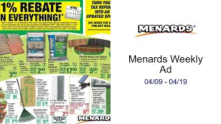 Menards Weekly Ad 04/09 - 04/19