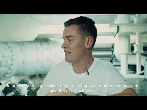 Explore Irisha's engine room with Daniel, the chief engineer