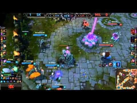 LCS 2014 EU Summer Playoffs Quarterfinals SK - MIL Game 2 Highlights