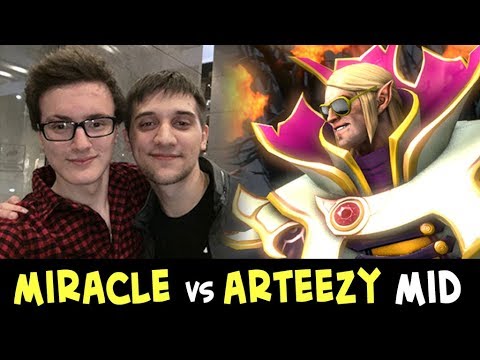 Miracle Invoker vs Arteezy Storm Spirit — miders Liquid vs EG