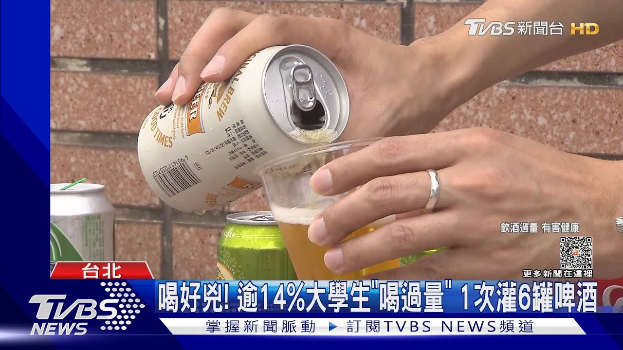喝好兇!逾14%大學生「喝過量」 1次灌6罐啤酒