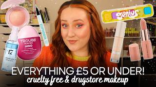 FULL FACE OF MAKEUP £5 OR UNDER! Super Affordable Drugstore Cruelty Free Makeup! Cheap Makeup Review