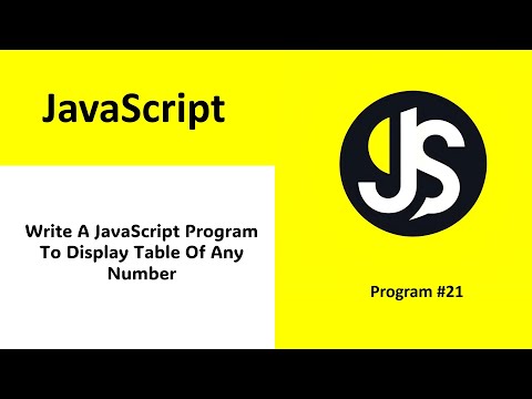 Write Table For Any Number Using Javascript