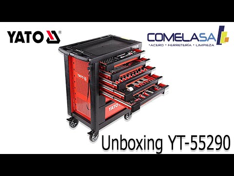 Сервисный шкаф YATO 211 элем., 5 лотков, на колесах, 7 ящиков, 98x77x46,5 см Сервисный шкаф YATO 211 элем., 5 лотков, на колесах, 7 ящиков, 98x77x46,5 см