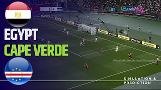 مباراة مصر والرأس الأخضر اليوم تصفيات كأس الأمم الأفريقية المغرب 2025 | محاكاة ألعاب الفيديو