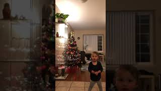 『Hapa Baby』Dancing with "Santa Lucia" Swedish girl 20 month old.  Like mother, like daughter.