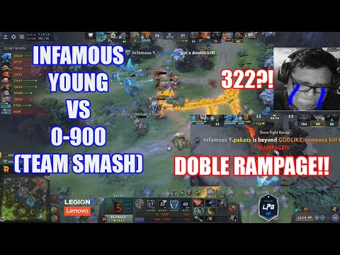 DOBLE RAMPAGE!! 322 SMASH? INFAMOUS Y. VS 0-900 LIGA MOVISTAR 3 DOTA 2