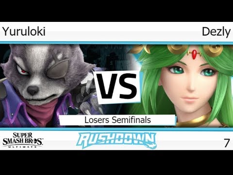 Rushdown 7 - Yuruloki (Wolf) vs Dezly (Palutena) Losers Semifinals - SSBU