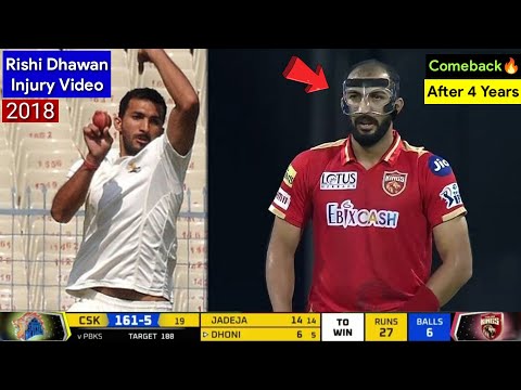 Why Rishi Dhawan was wearing Protective Helmet during CSK vs Punjab Match | Rishi Dhawan Injury