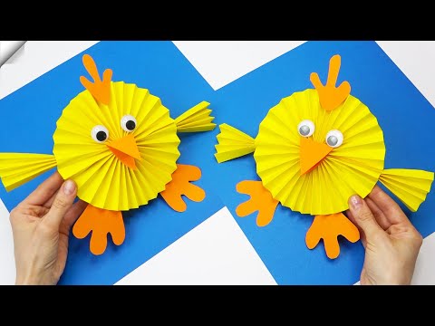 How to Make a Paper Chicken Easter paper Crafts Easy paper crafts