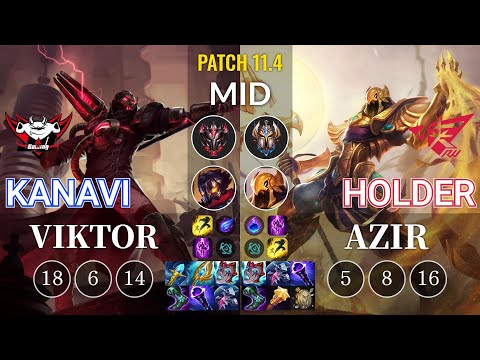 JDG Kanavi Viktor vs RW Holder Azir Mid - KR Patch 11.4