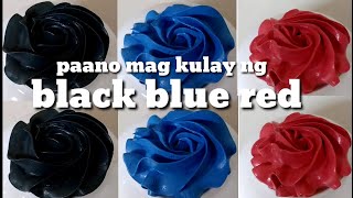 How to color icing easy tutorial super red super black and blue