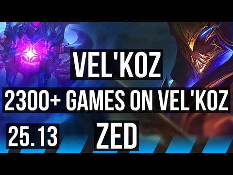 VEL'KOZ vs ZED (MID) | 2300+ games | KR Master | 25.13