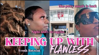 VLOG| WARNING ‼️Excuse HER THE POTTY MOUTH CAME BACK!! Son RETWIST•Overnight 12shift•