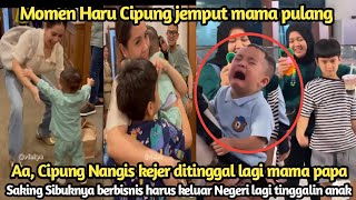 Download lagu Momen haru Cipung Jemput mama Gigi, saking sibuknya ditinggal lagi ke spanyol Cipung nangis kejer mp3