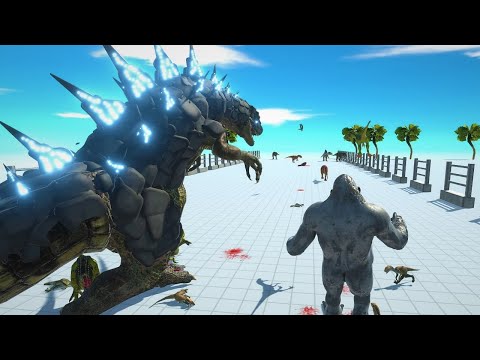 Godzila and King Kong vs all unit Dino - Animal Revolt Battle Simulator