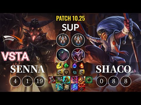 HLE Vsta Senna vs Shaco Sup - KR Patch 10.25