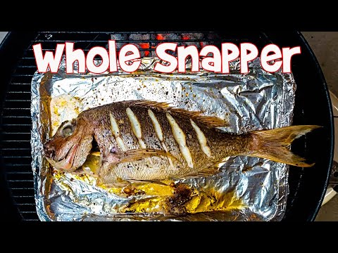 Whole Snapper cooked on a Weber Kettle recipe