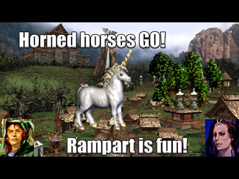 Heroes 3 HoTA - Jebus Outcast 1 hero. Unicorns are super strong! Rampart can be good!