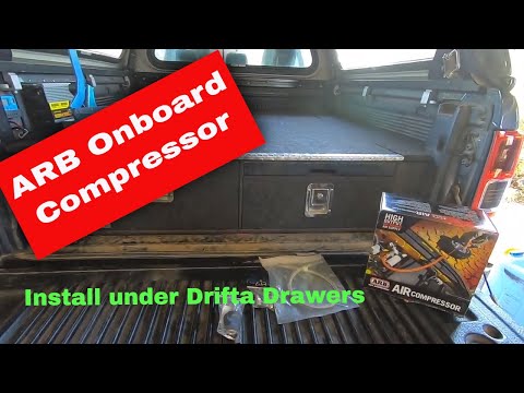 Installing an onboard ARB Compressor under Drifta Drawers side wing.