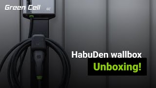 Green Cell GC HabuDen Wallbox 22kW 32A NFC 5m Kabel Type 2 Smart EV nabíjecí stanice pro elektromobily s Green Cell App Bluetooth a WiFi přípojením