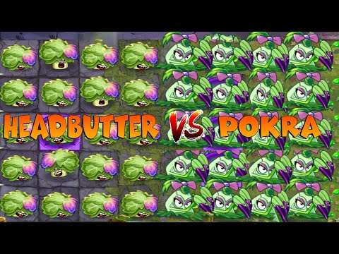 New Combo Headbutter vs Pokra | Plants vs Zombies2