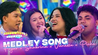 Download lagu MEDLEY SONG! Fajar Noor X Shabrina Leanor & Piche Kota X Vanessa Zee | DAHSYATNYA WEEKEND mp3