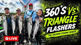 360's vs Triangles Flashers. The SALMON fishing debate.