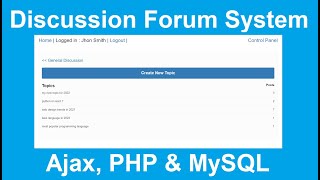 Discussion Forum System with PHP & MySQL - PHP project