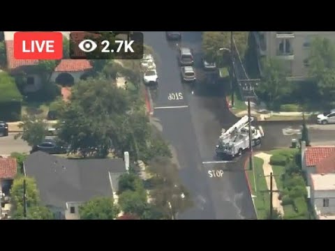 Large Fire in Pico Robertson area of Los Angeles