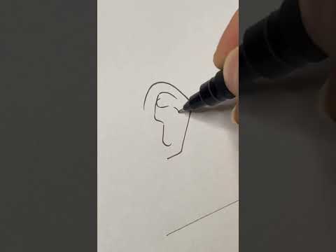 how to draw basic anime ear👂 #animeart #art #shorts #mangaart