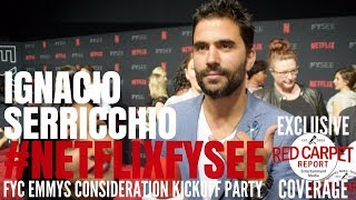 Ignacio Serricchio #LostinSpace interviewed at 2018 #NetflixFYSee Space #FYC #Emmys party video