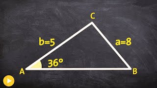 Using the law of sines to solve a triangle with SSA - One Triangle