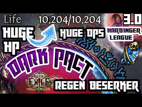 Path of Exile [3.1] : HUGE HP, HUGE DPS, DARK PACT BERSERKER BUILD GUIDE, War of Atlas Viable