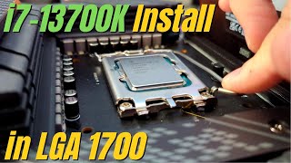 Intel i7-13700K Install in LGA 1700 on MSI MPG Z690 Carbon WiFi Motherboard