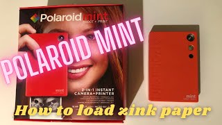 How to load zink paper | Polaroid Mint camera