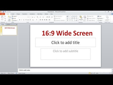 How To Set 16:9 Resolution In Powerpoint Presentation | Wide Screen