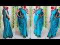 How To Wear Different Styles Saree Perfectly Unique Style Saree Draping Havey Border Saree Draping