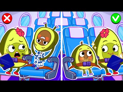 Wear Your Seatbelt on the Airplane✈️ Safety Tips and Rules of Conduct | Funny Stories by Pit & Penny