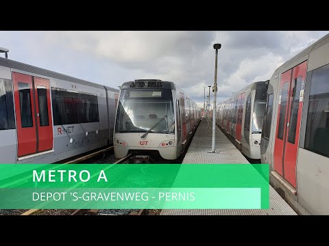 [Classic Cab View] Metro Rotterdam, line A, 's-Gravenweg - Pernis