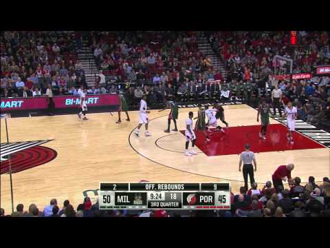 Wesley Matthews Highlights Bucks vs. Blazers 12.17.2014 - 11 Points, 3 Rebounds