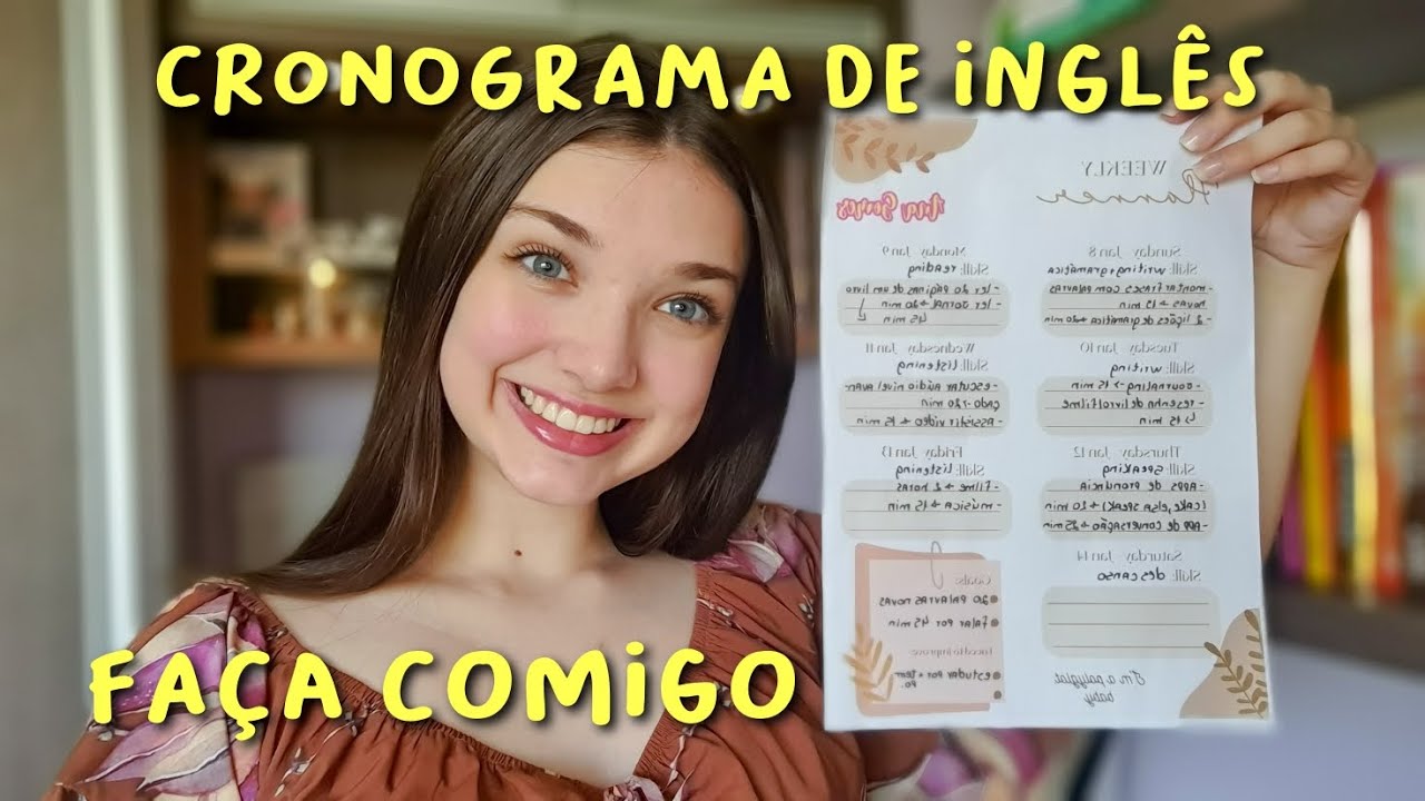 cronograma semanal de inglês | faça o seu!