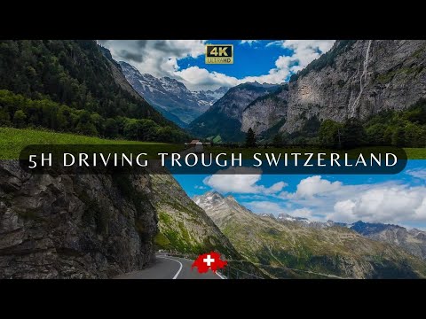 4K Driving through Switzerland