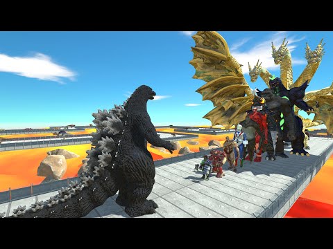 Heisei Godzilla vs Hulk Warrior LAVA DEATH RUN - Animal Revolt Battle Simulator