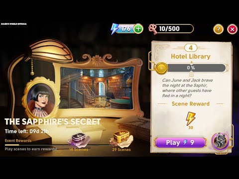 June's Journey Secrets 31 Scene 4 Hotel Library Word Mode 4K ULTRA HD