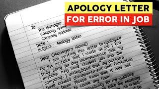 Apology Letter for mistake ||  Apology Letter to company || How to write apology letter