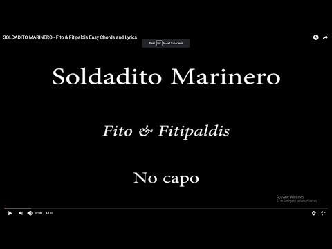 soldadito marinero - Fito y Fitipaldis